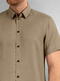 Chemise décontractée en stretch à manches courtes pour hommes