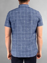 Chemise décontractée en stretch à manches courtes pour hommes