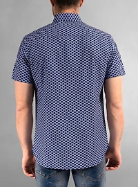 Chemise décontractée en stretch à manches courtes pour hommes