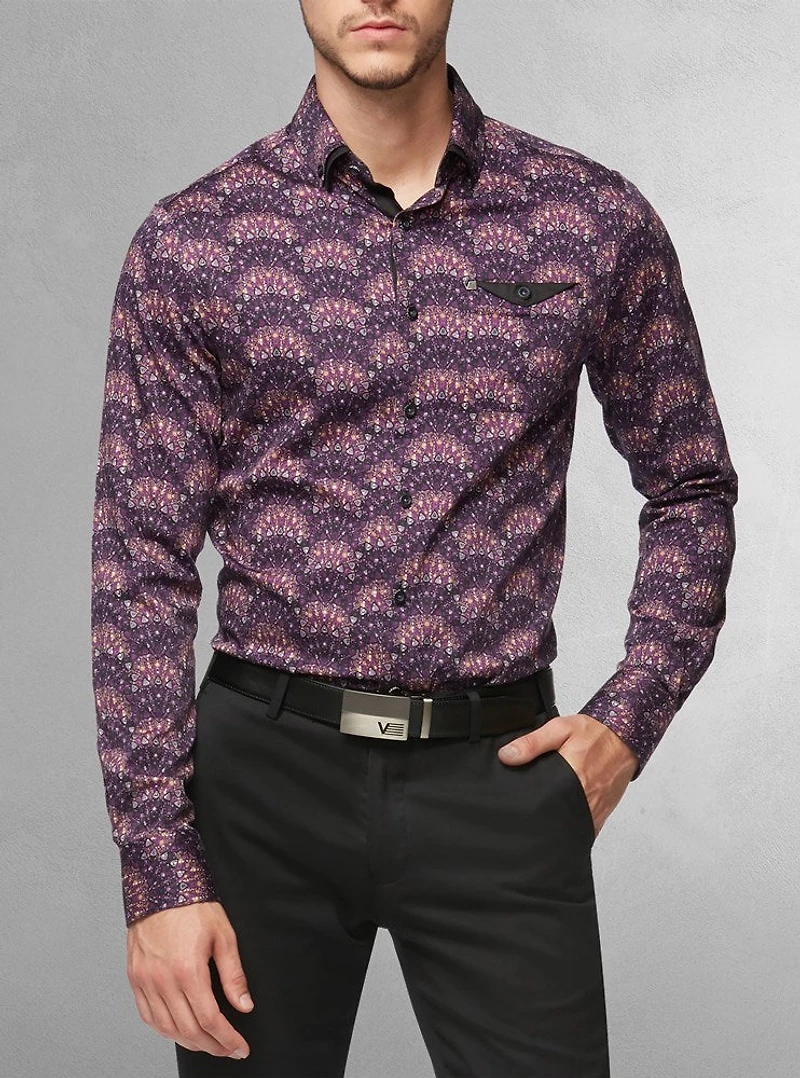 Chemise décontractée à manches longues pour hommes
