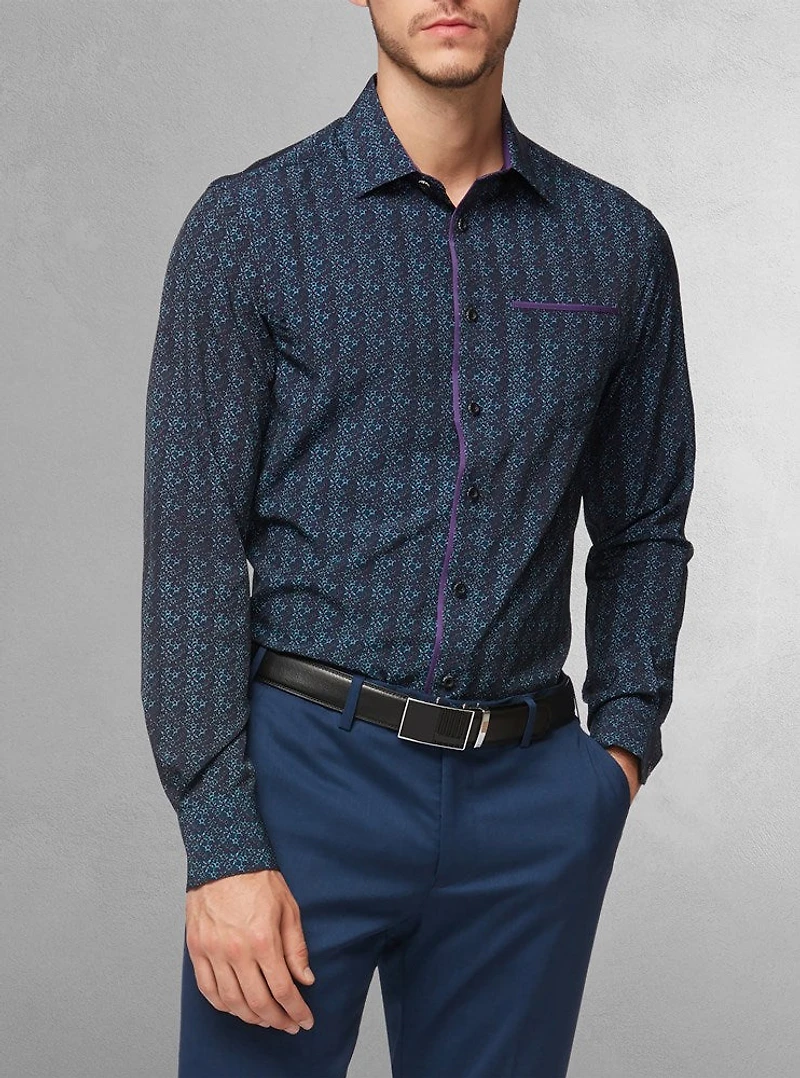 Men's casual long sleeve stretch shirt