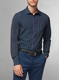 Men's casual long sleeve stretch shirt