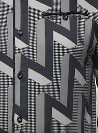 Chemise décontractée à manches longues en stretch pour hommes