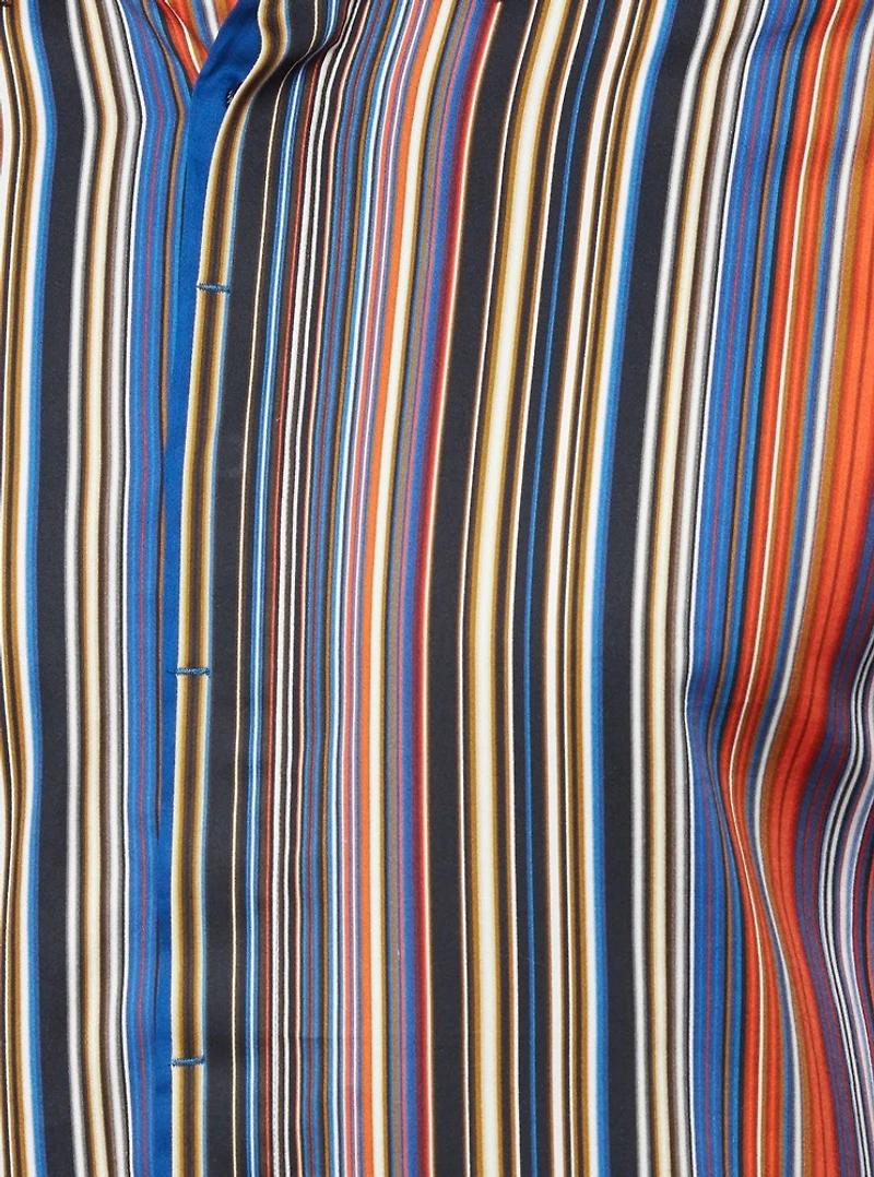 Chemise décontractée à manches longues en stretch pour hommes