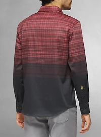 Chemise décontractée à manches longues en stretch pour hommes