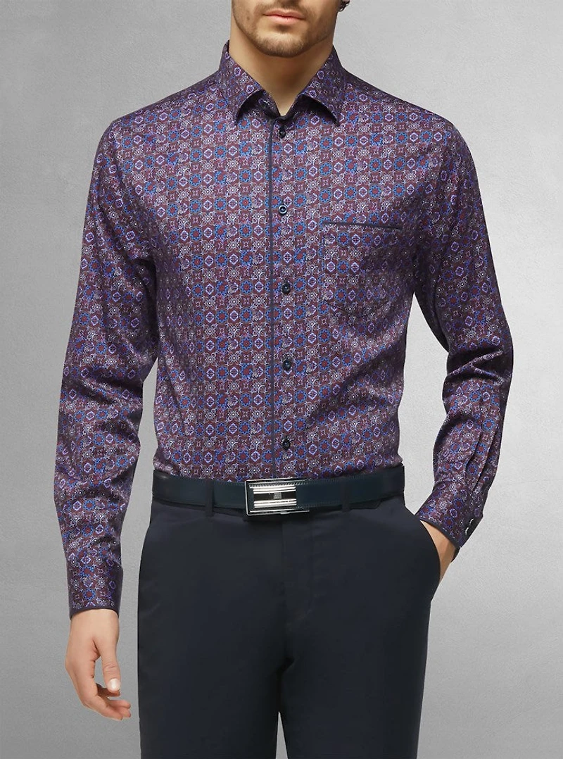 Men's casual long sleeve stretch shirt