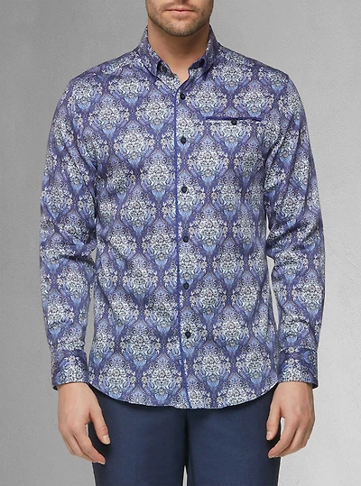 Men's casual long sleeve stretch shirt