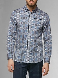 Men's casual long sleeve stretch shirt