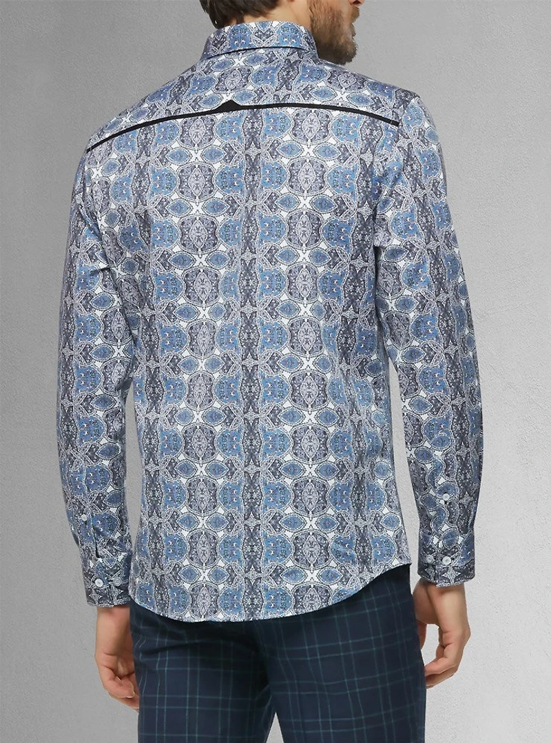 Men's casual long sleeve stretch shirt