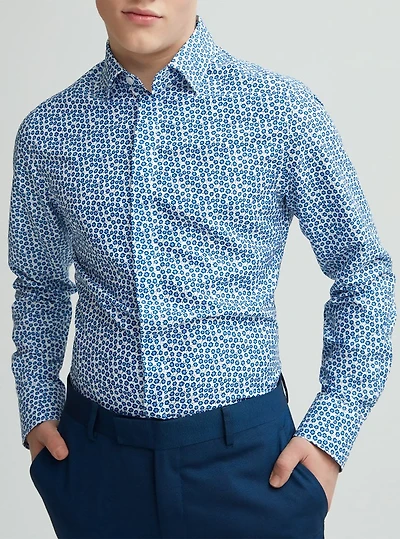 chemise de remise diplôme décontractée à manches longues pour hommes