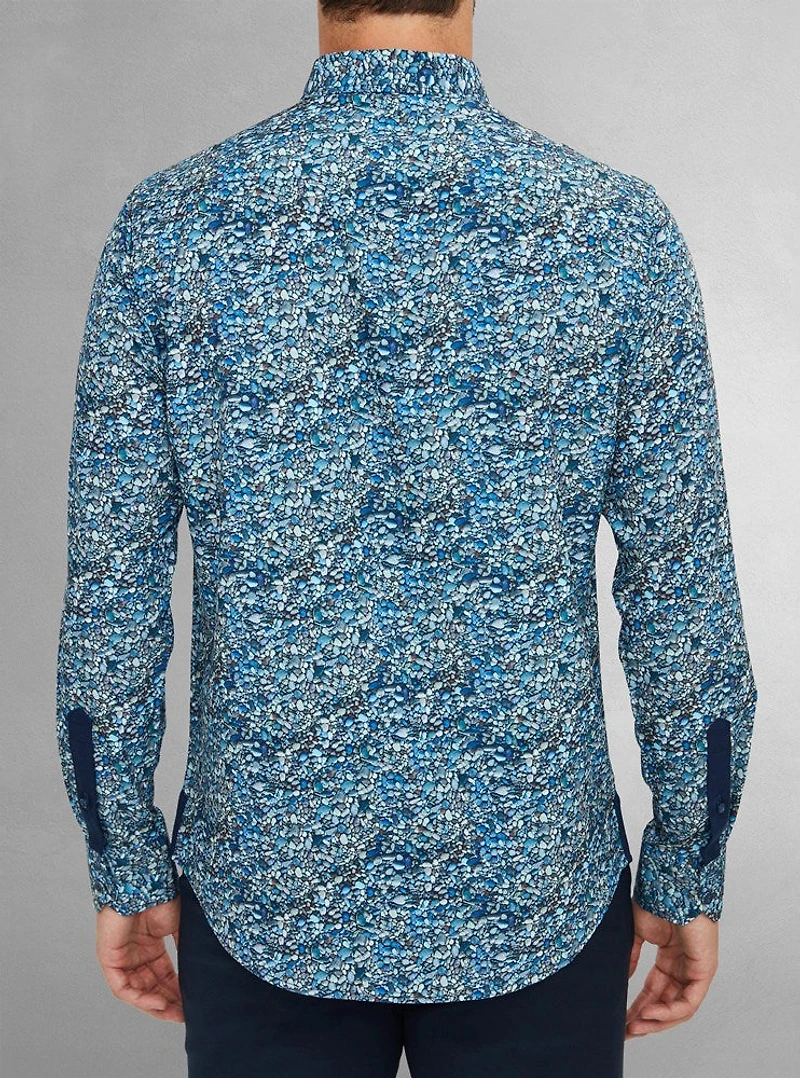 Men's casual long sleeve stretch shirt