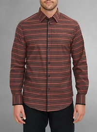 Chemise stretch décontractée à manches longues pour homme