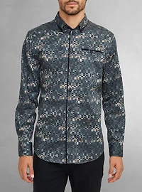 Men's casual long sleeve stretch shirt