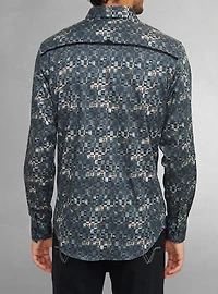 Men's casual long sleeve stretch shirt