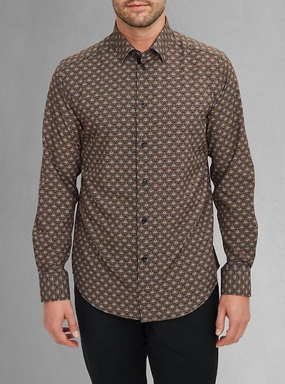 Chemise décontractée à manches longues en stretch pour hommes