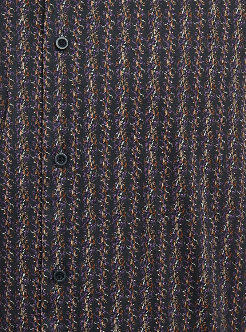 Chemise décontractée à manches longues en stretch pour hommes