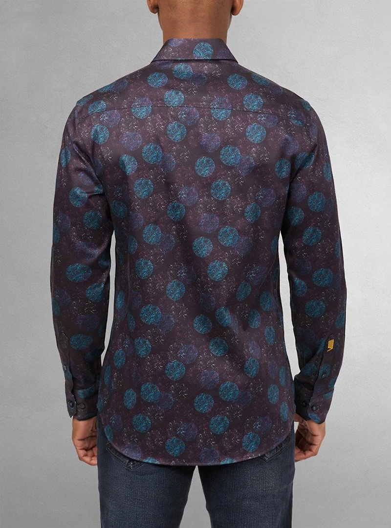 Men's casual long sleeve stretch shirt