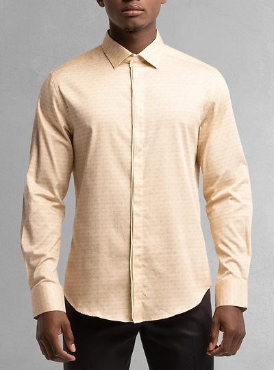 Men's casual long sleeve stretch shirt