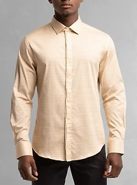 Men's casual long sleeve stretch shirt