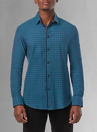 Men's casual long sleeve stretch shirt