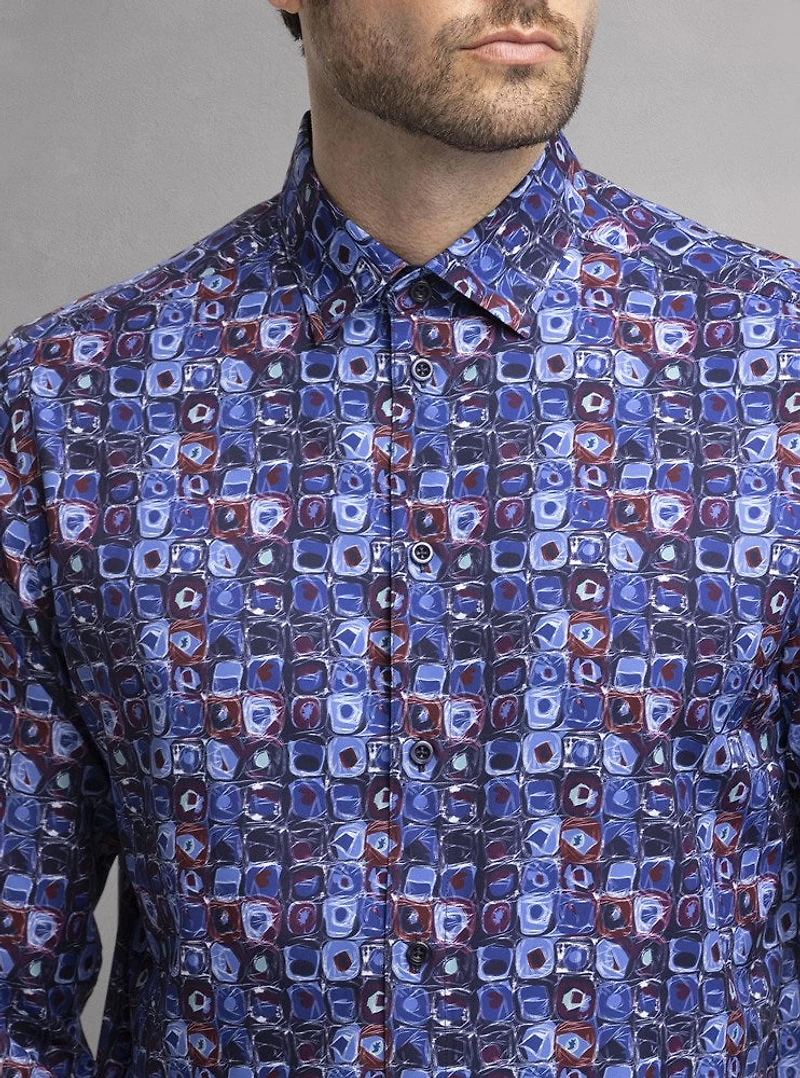 Men's casual long sleeve stretch shirt
