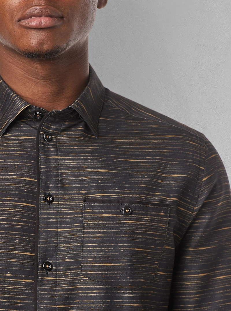 Chemise décontractée à manches longues pour hommes