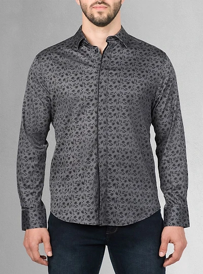 Men's casual long sleeve stretch shirt