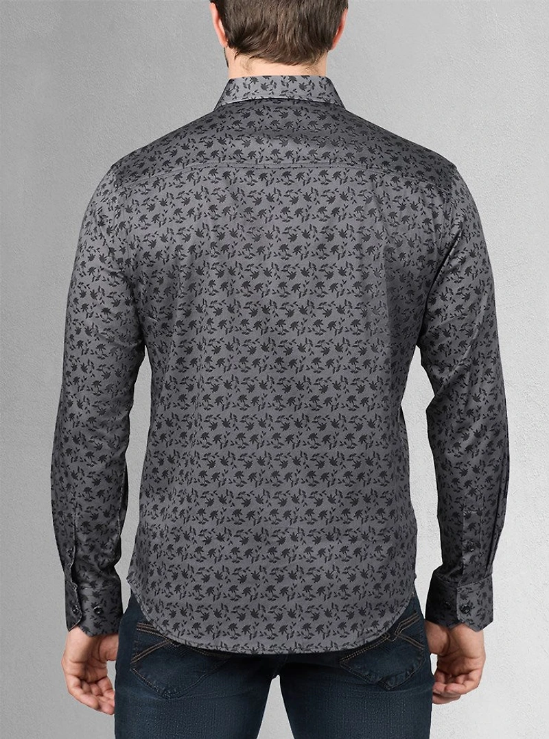 Men's casual long sleeve stretch shirt