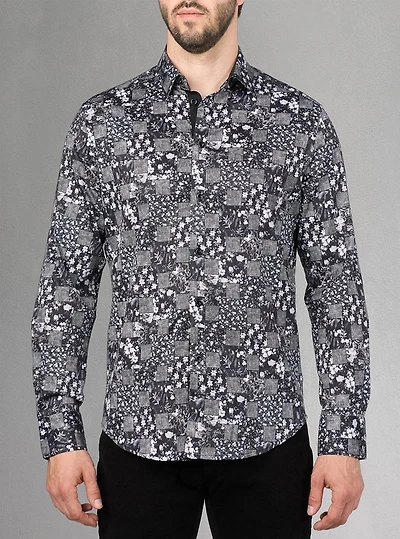 Men's casual long sleeve stretch shirt