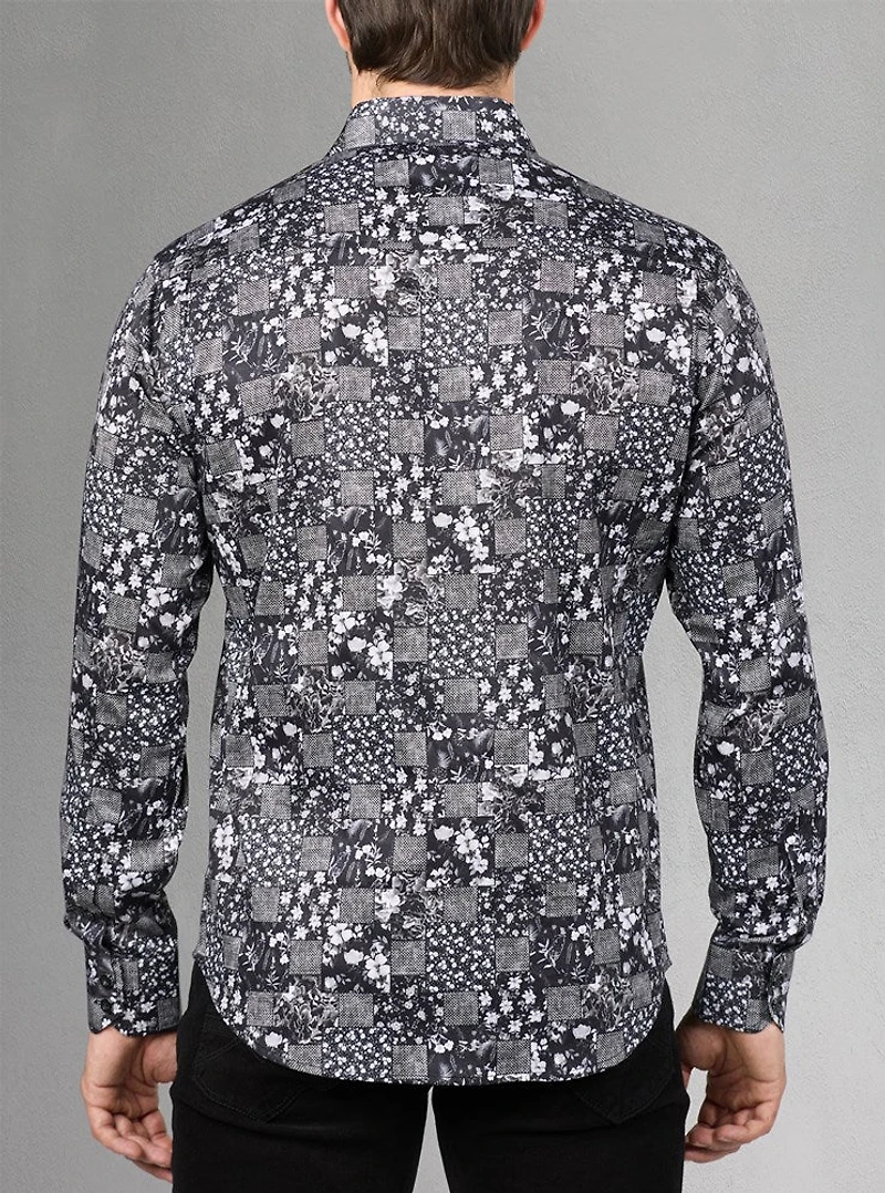 Men's casual long sleeve stretch shirt
