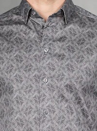 Chemise décontractée à manches longues en stretch pour hommes