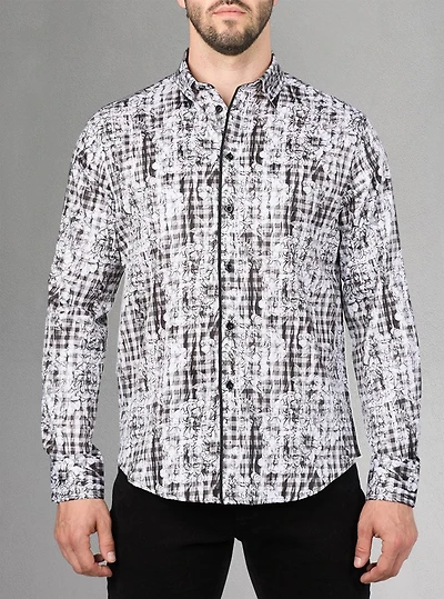 Men's casual long sleeve stretch shirt