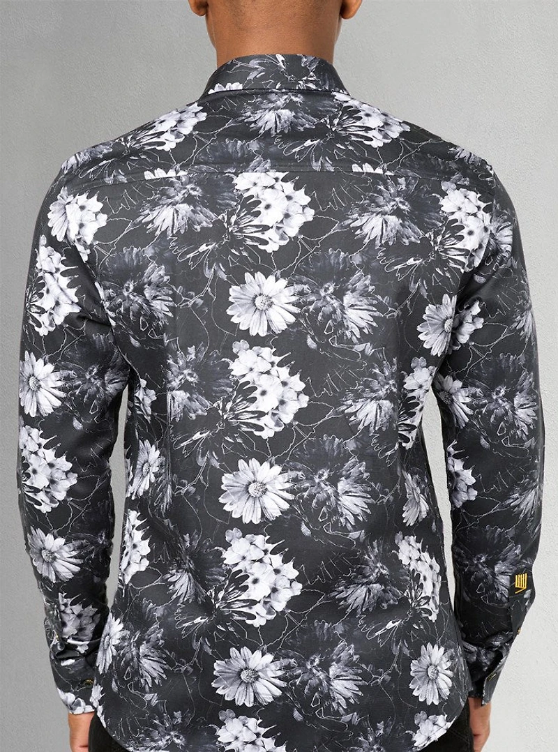 Men's casual long sleeve stretch shirt