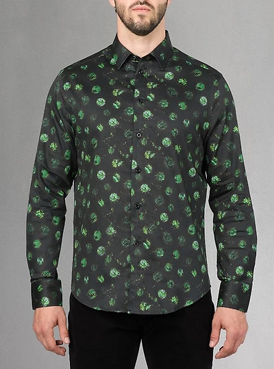 Men's casual long sleeve stretch shirt