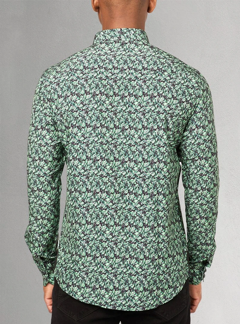 Men's casual long sleeve stretch shirt