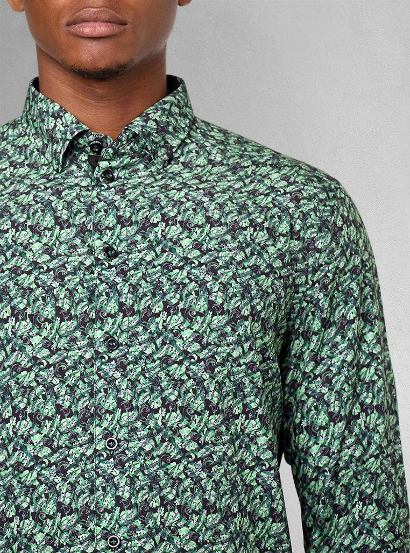 Men's casual long sleeve stretch shirt