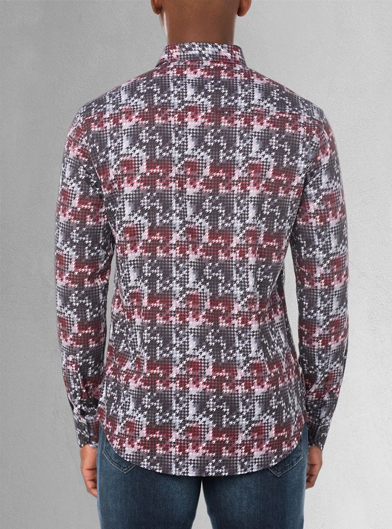 Men's casual long sleeve stretch shirt