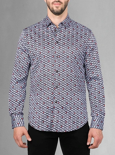 Men's casual long sleeve stretch shirt