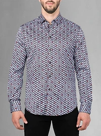 Men's casual long sleeve stretch shirt