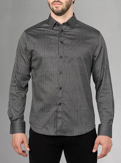 Men's casual long sleeve stretch shirt