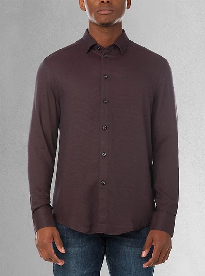 Men's casual long sleeve stretch shirt