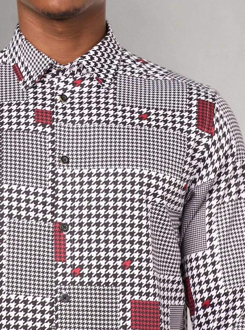 Chemise stretch décontractée à manches longues pour homme