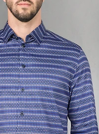 Chemise décontractée à manches longues en stretch pour hommes