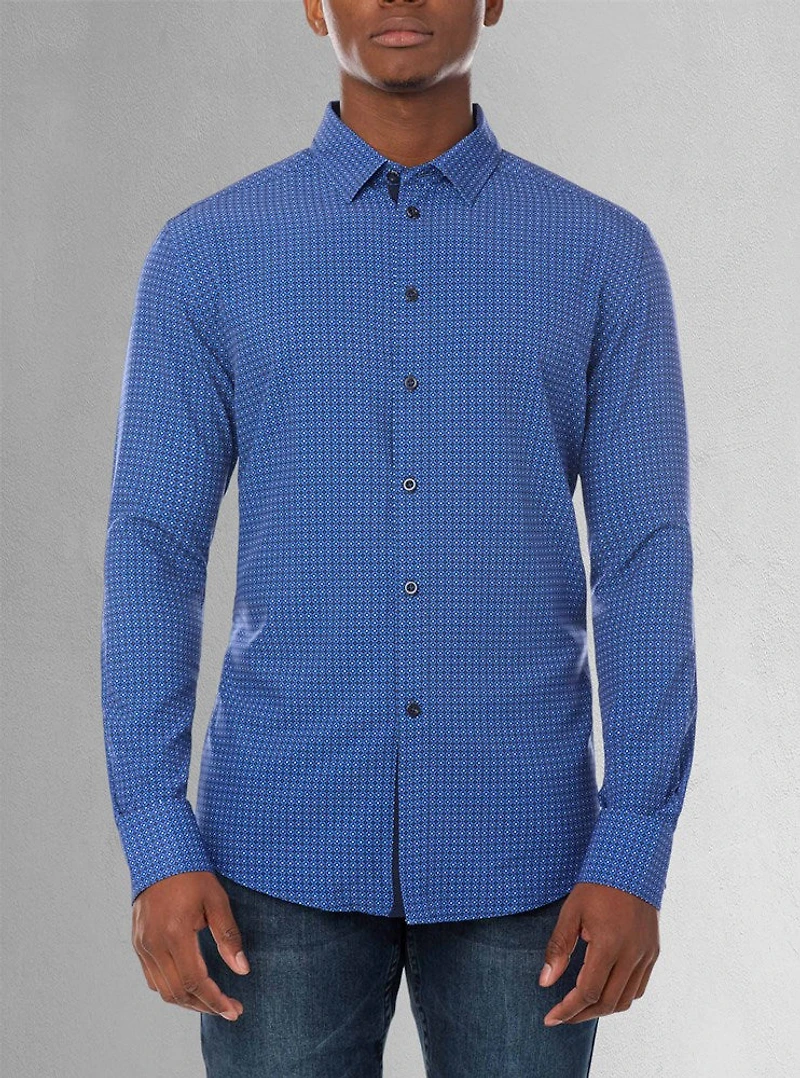 Men's casual long sleeve stretch shirt