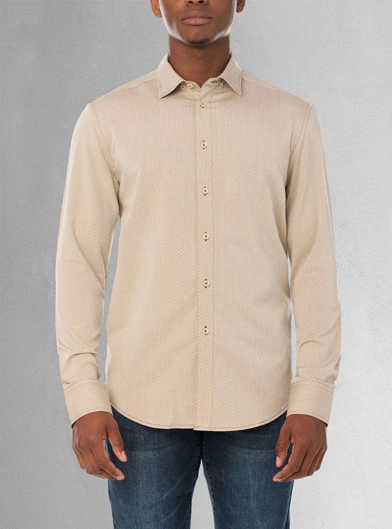 Men's casual long sleeve stretch shirt