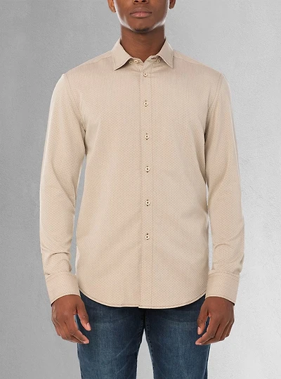Men's casual long sleeve stretch shirt