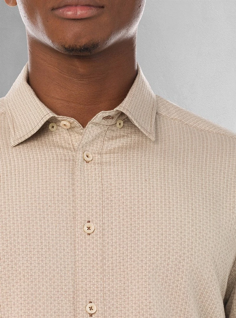 Men's casual long sleeve stretch shirt