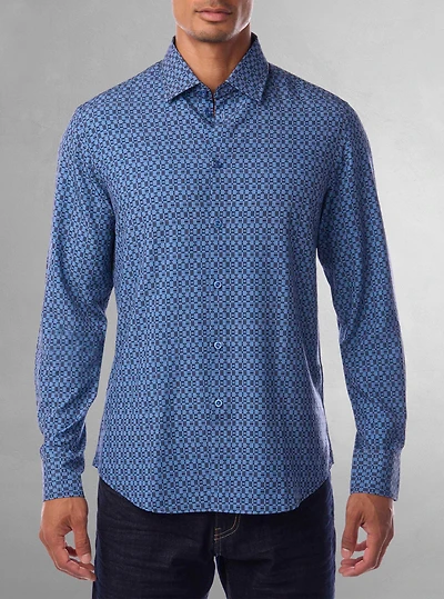 Men's casual long sleeve stretch shirt