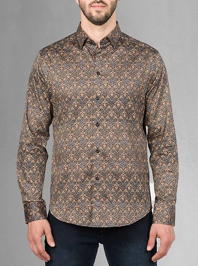 Men's casual long sleeve stretch shirt
