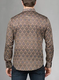 Men's casual long sleeve stretch shirt